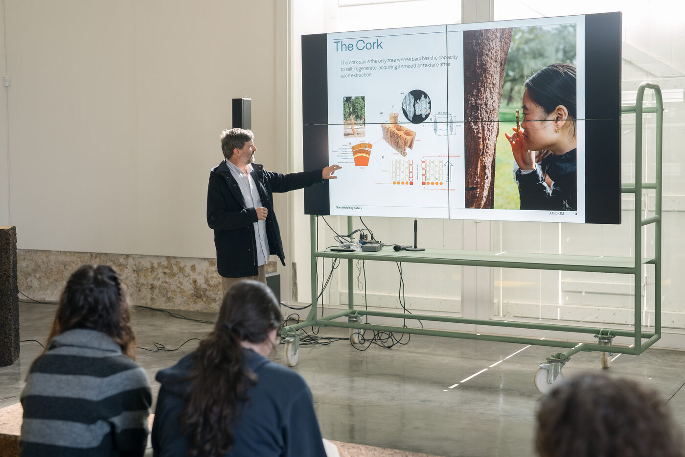 Presentation on cork to Parsons School of Design students at Amorim, Rio Frio