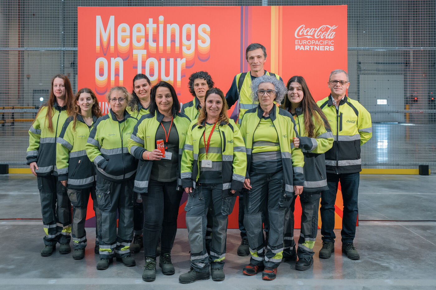 Team gathered at the Coca-Cola corporate event in Azeitão