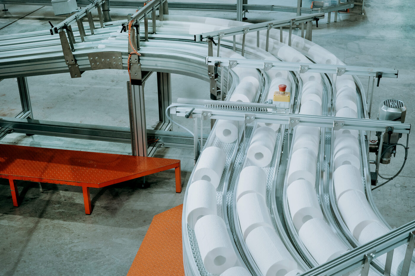 Worker operating paper-production machinery at the Navigator mill