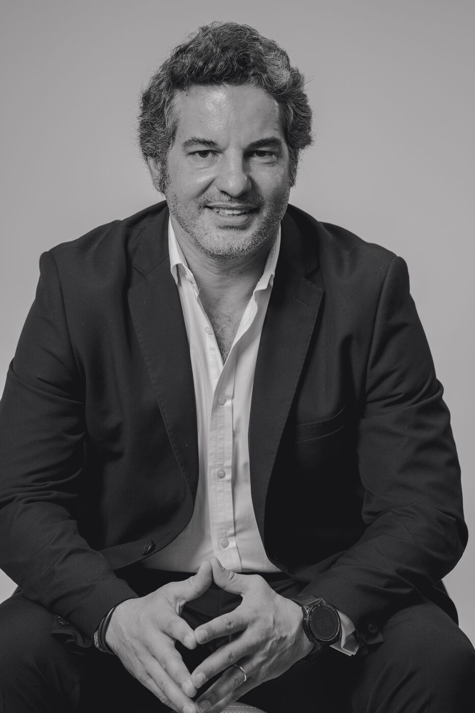 Retrato corporativo a preto e branco, fotografia profissional para a Noesis