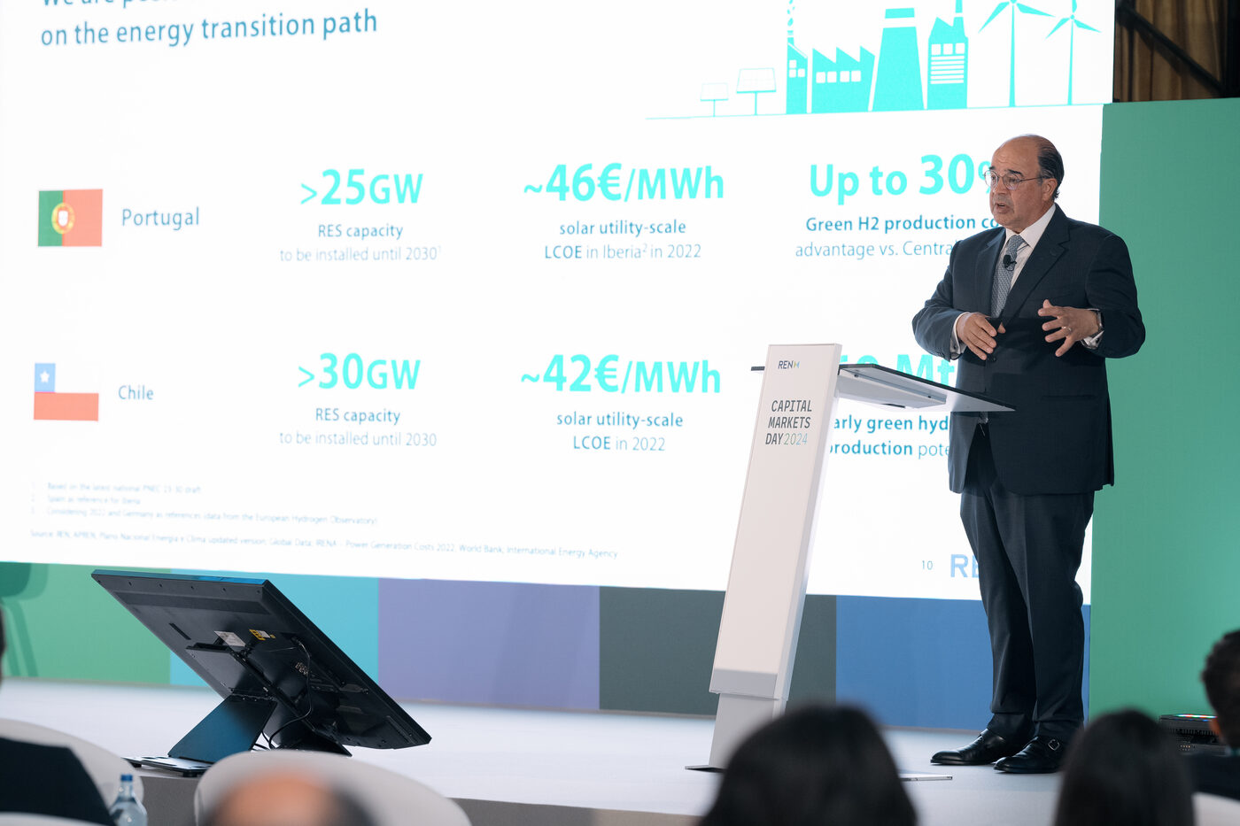 Speaker presenting at REN's Capital Markets Day, Redes Energéticas Nacionais